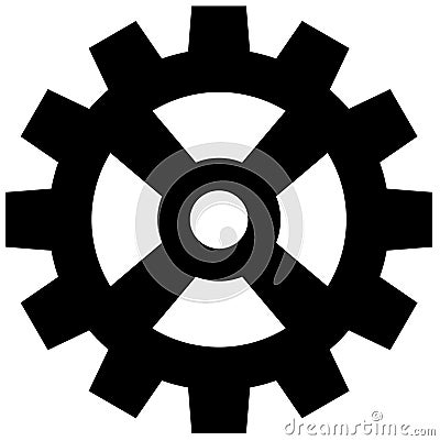 Bicycle chainring, Cogwheel Flat gear in black Stock Photo