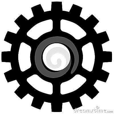 Bicycle chainring, Cogwheel Flat gear in black Stock Photo