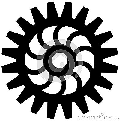 Bicycle chainring, Cogwheel Flat gear in black Stock Photo