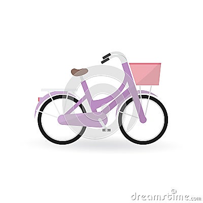 Bicycle concept by General bike is purple color Vector Illustration