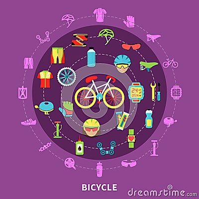 Bicycle Concept Illustration Vector Illustration