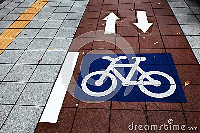 Bicycle crossing Stock Photo