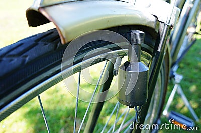 Bicycle dynamo Stock Photo