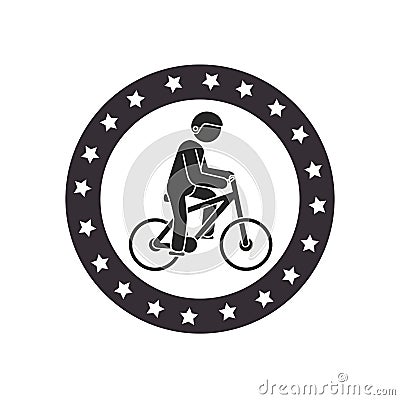 bicycle Extreme sport athlete avatar Cartoon Illustration