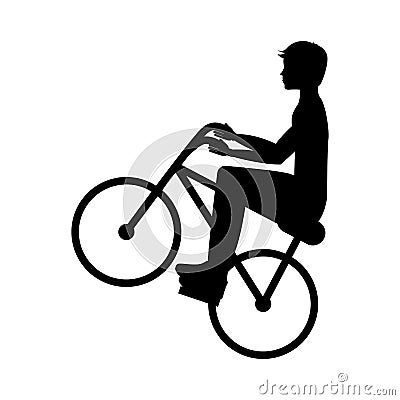 bicycle extreme sport icon Cartoon Illustration