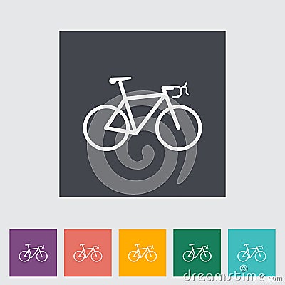 Bicycle flat icon. Vector Illustration