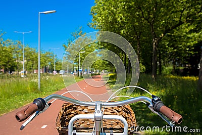 Bicycle friendly city. Stock Photo