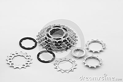 Bicycle gear parts Stock Photo