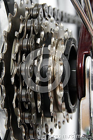 Bicycle gears Stock Photo