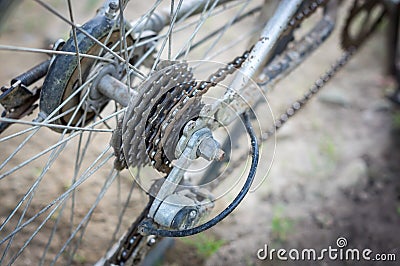 Bicycle gears Stock Photo