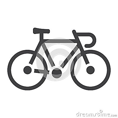 Bicycle glyph icon, transport and vehicle, bike Vector Illustration