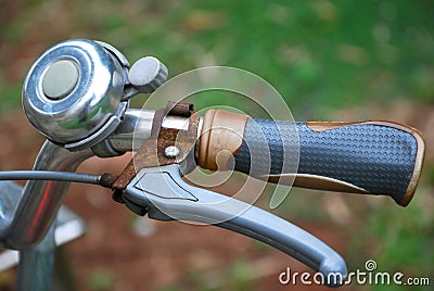 Bicycle handle Stock Photo