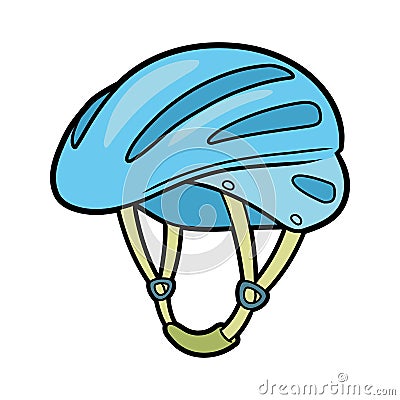 Bicycle helmet on a white background Vector Illustration