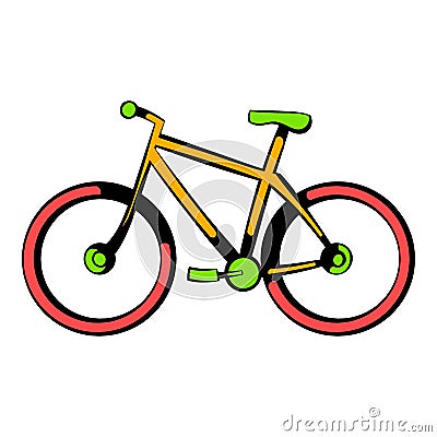 Bicycle icon, icon cartoon Vector Illustration