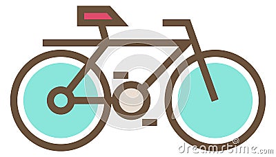 Bicycle icon. Urban eco transport line symbol Vector Illustration