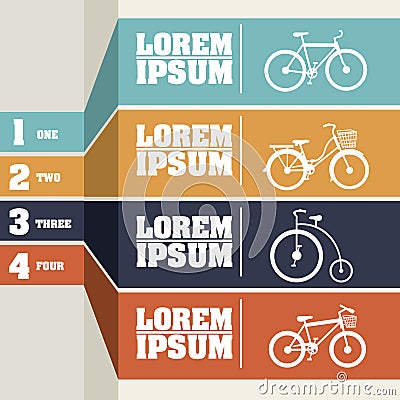 Bicycle infographics Vector Illustration