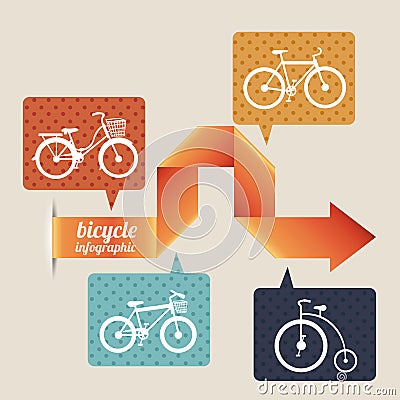 Bicycle infographics Vector Illustration