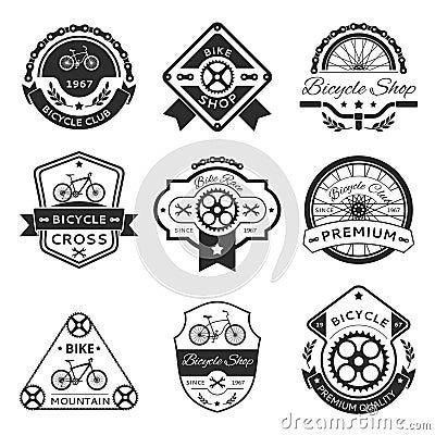 Bicycle labels Vector Illustration