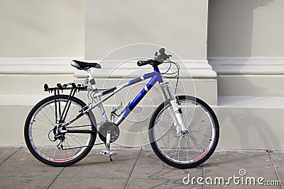 Bicycle leaning and resting Stock Photo