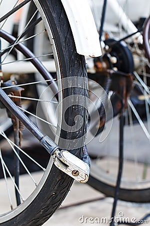 Bicycle lock-3 Stock Photo