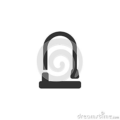 BW icon - Bicycle lock Vector Illustration