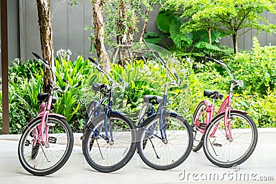 Bicycle park Stock Photo