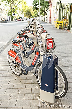 Bicycle Parking Editorial Stock Photo