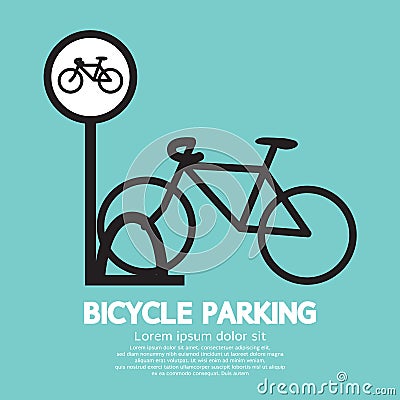 Bicycle Parking Sign Vector Illustration