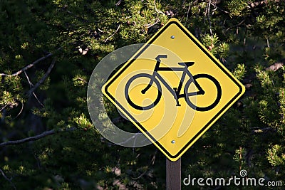 Bicycle path only Stock Photo