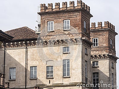 Bikeway along the Naviglio Grande, Palazzo Archinto at Robecco Stock Photo