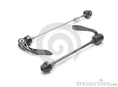 Bicycle quick release Stock Photo