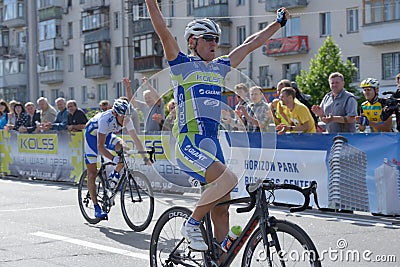 Bicycle Race Horizon Park 2013 in Kiev Editorial Stock Photo