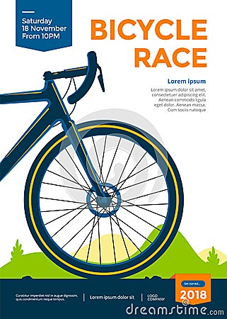 Bicycle race poster Vector Illustration