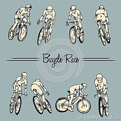 Bicycle Race Vector Illustration