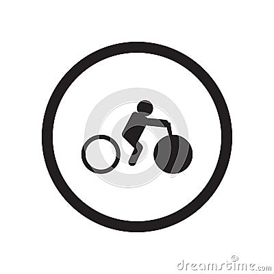 Bicycle rental icon vector sign and symbol isolated on white background, Bicycle rental logo concept Vector Illustration