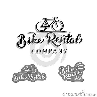 Bicycle rental logo Vector Illustration