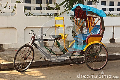 Bicycle rickshaw Stock Photo