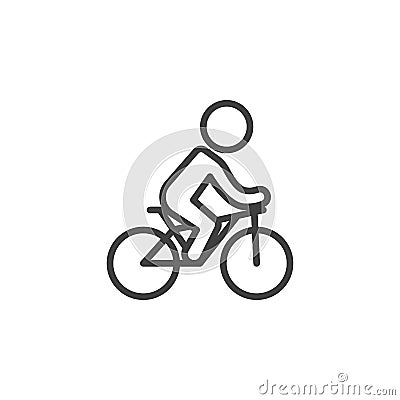 Bicycle ride line icon Vector Illustration