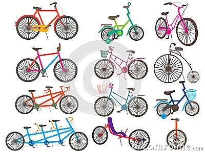 Bicycle set icon Vector Illustration