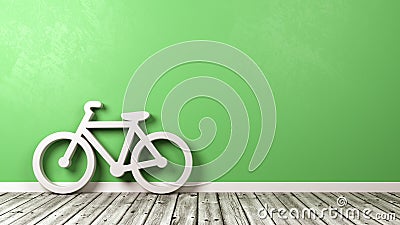 Bicycle Shape on Floor with Copyspace Stock Photo