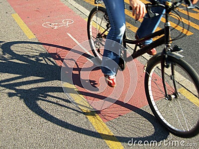 Bicycle sign Stock Photo