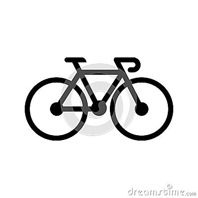 Bicycle sign icon vector. Bike illustration symbol on white isolated background. Cycling logo. Cartoon Illustration