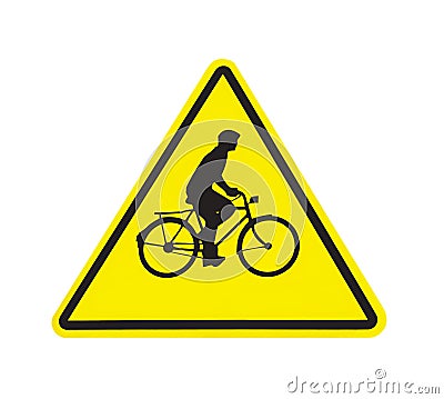 Bicycle sign isolated Stock Photo