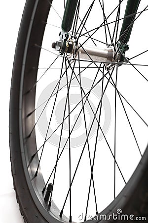 Bicycle spokes Stock Photo