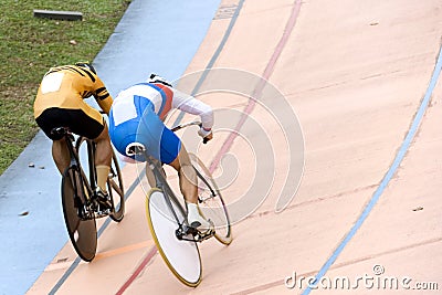 Bicycle Sprint Race Stock Photo