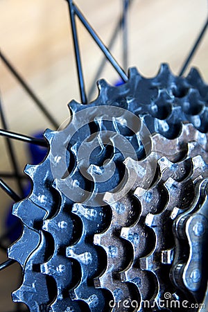 Bicycle sprocket Stock Photo