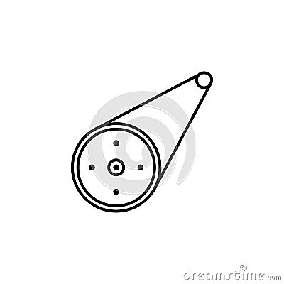 Bicycle, sprockets outline icon. Can be used for web, logo, mobile app, UI, UX Vector Illustration