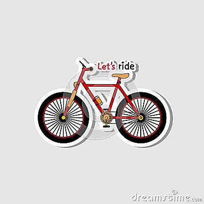 Bicycle sticker Vector Illustration
