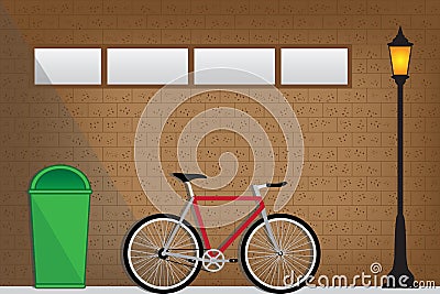 Bicycle on street Org Vector Illustration