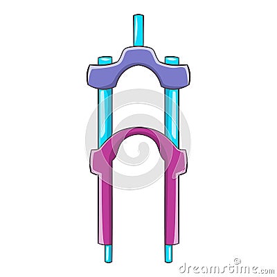 Bicycle suspension fork icon, cartoon style Vector Illustration